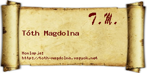 Tóth Magdolna névjegykártya