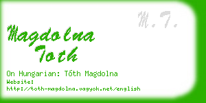 magdolna toth business card