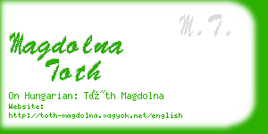 magdolna toth business card
